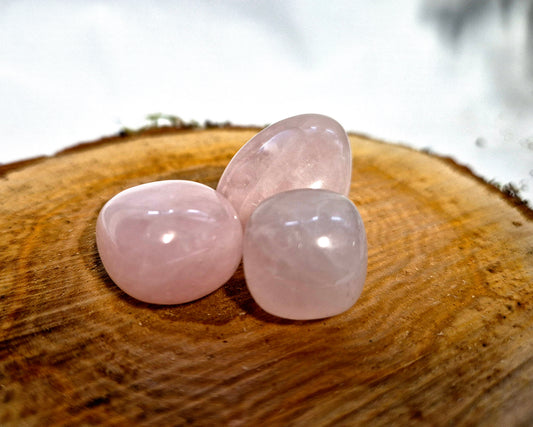 Rosenquarz Trommelstein